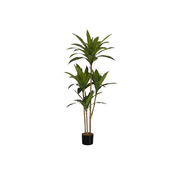 Black Green 51-Inch Indoor Faux Fake Floor Potted Real Touch Artificial Plant, image 1